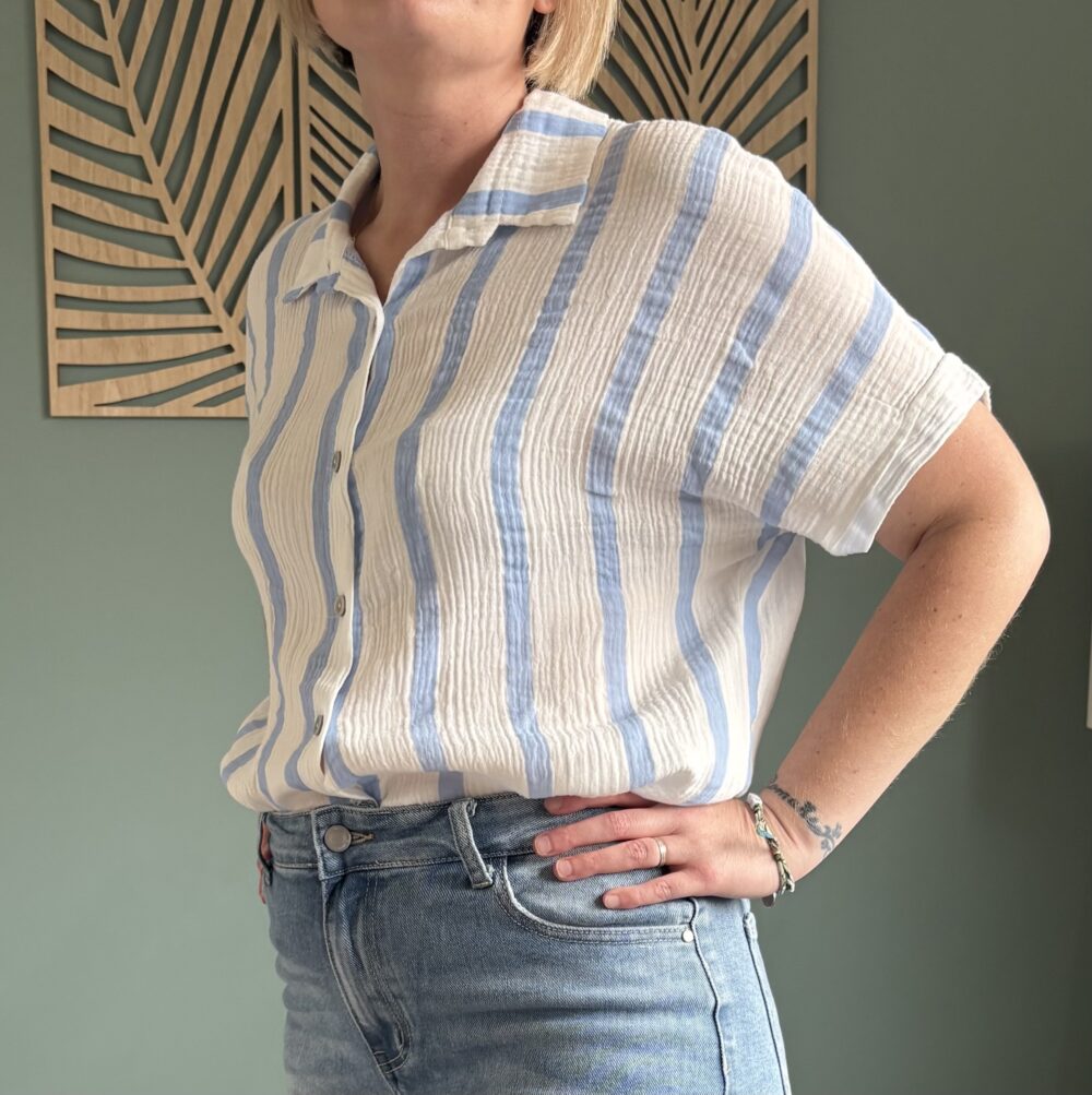 Chemise rayée Bleu & Blanc