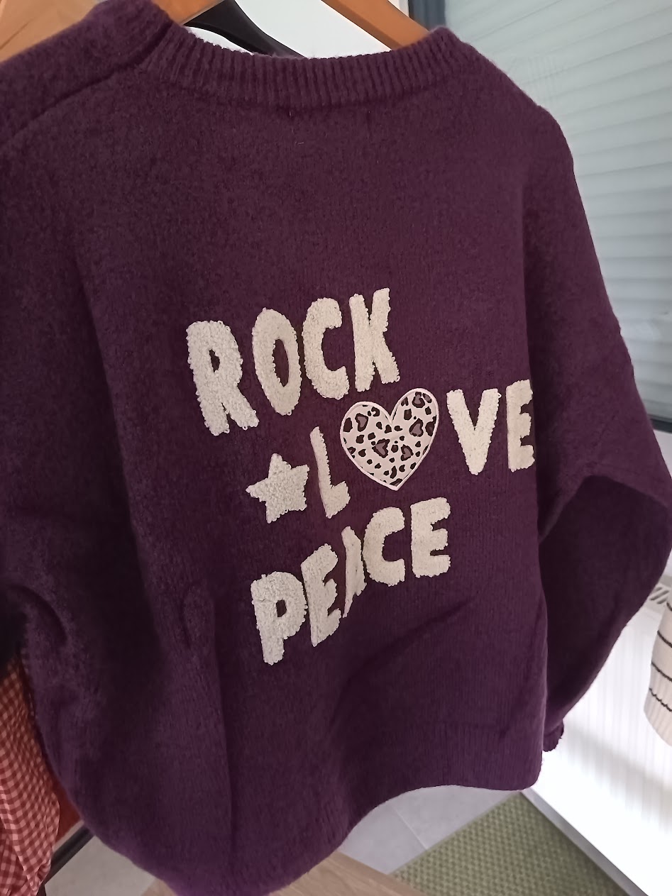🧶 Pull Rock Love Peace – Violet prune – Image 2