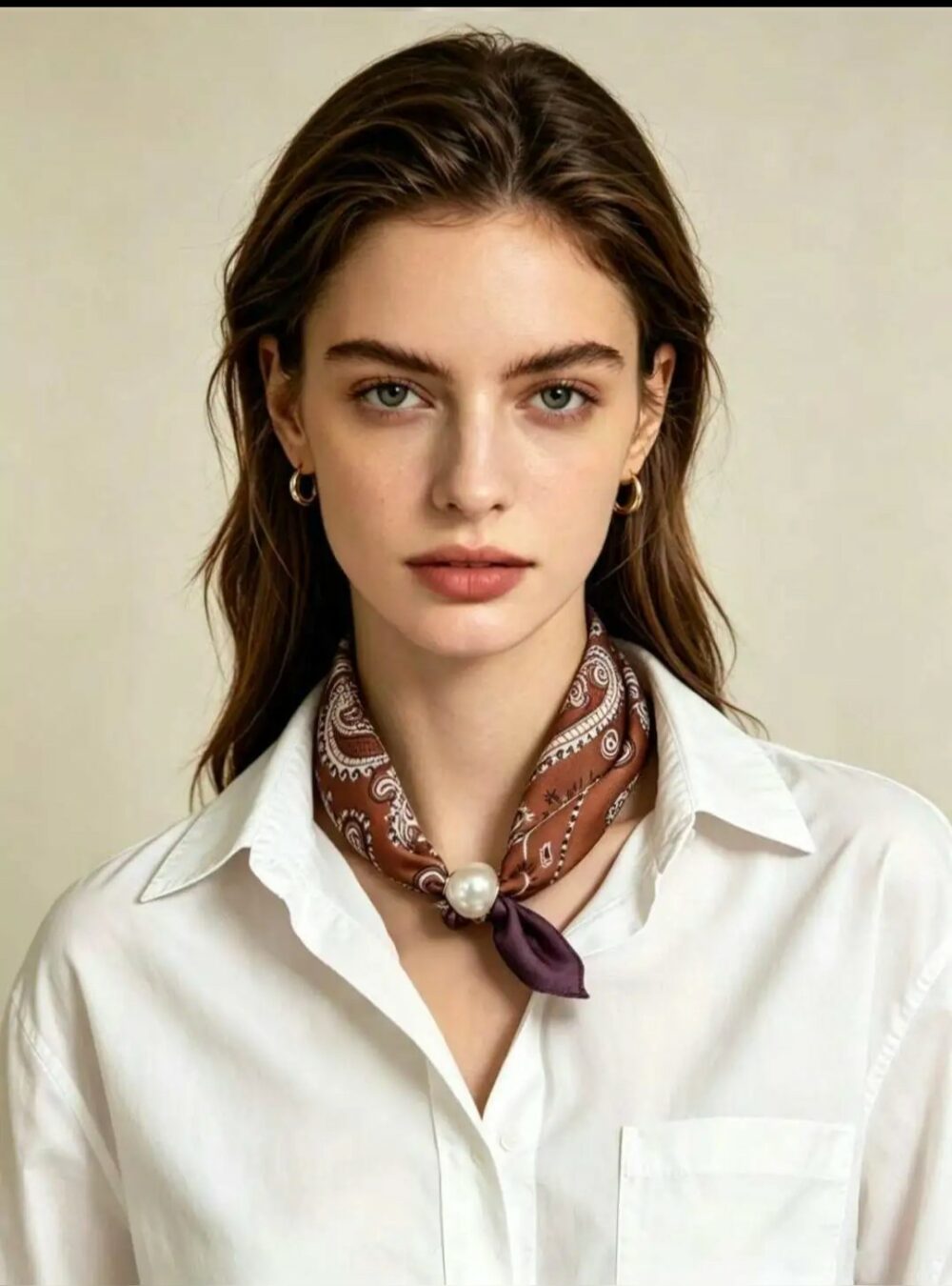 Foulards satinés à perle