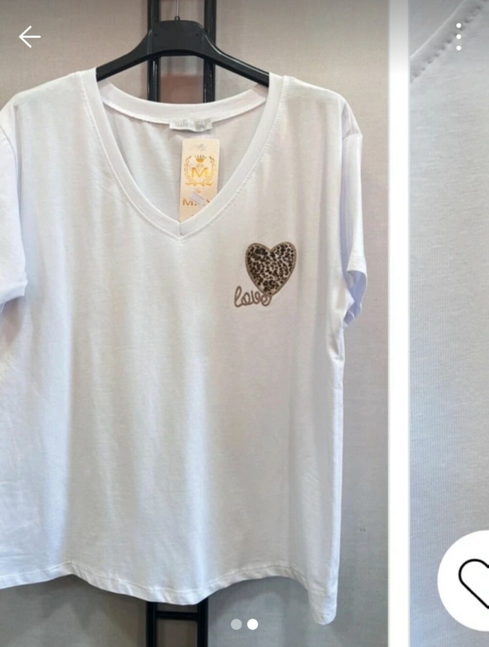 🤍 T‑shirt cœur léopard Love